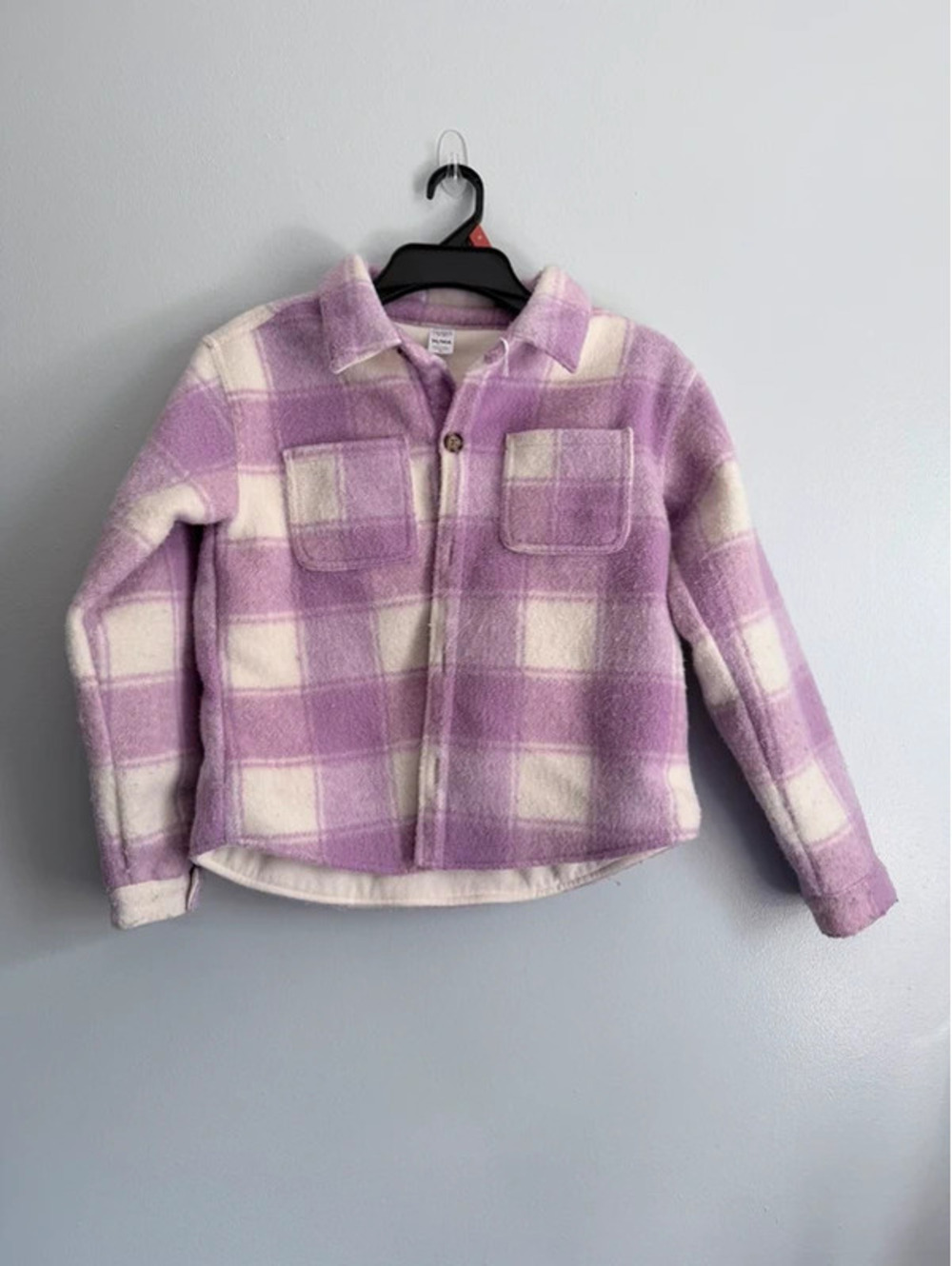 Carters Purple Plaid Shacket Size 14